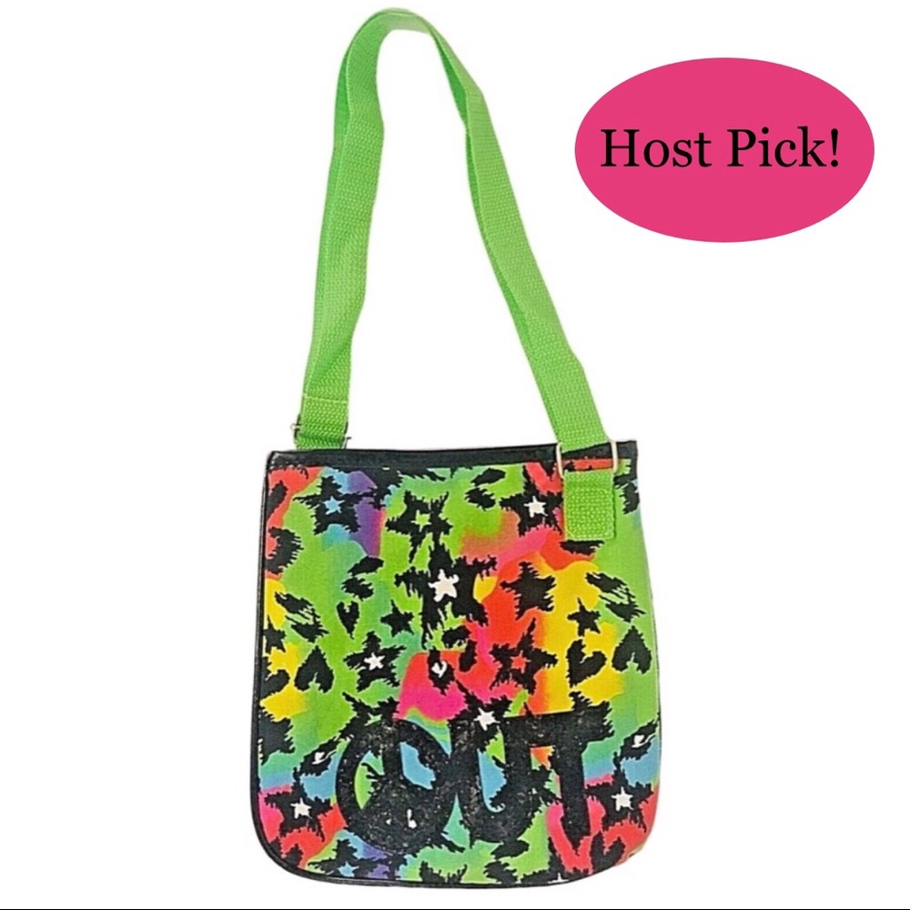Girls Cross Body Bag Purse Sparkle Peace Groovy Colors NEW 🔥Bundle & Save 25%🔥